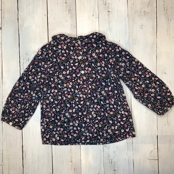 Ralph Lauren Floral Corduroy Baby Girl Top, 12 mo. - Picture 2 of 7